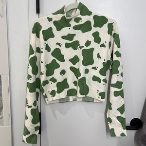Zara cow girl cropped short turtle neck